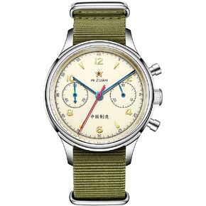 SEAKOSS Men Classic 38mm Pilot Chronograph Watch 1963 ST1901 Mechanical Movement Wristwatches Sapphire Crystal Acrylic Glass Mirror Stainless Steel Case