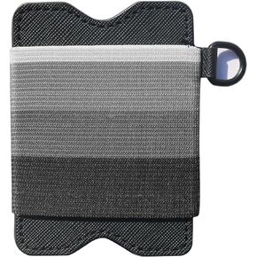 Minimalist Card Holder Wallet Vertical Card Holder Slim elastic Wallet for Women Men (Black A)