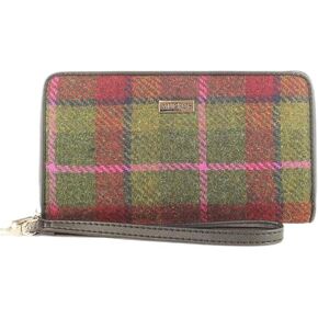 Mucros Weavers Irish Tweed Wallet For Women (Blue, Green Tartan)