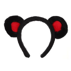 Beaupretty Face Wash Headband - Bear Ears Headband Cute Plush Animal Ears Headband Party Headwear Women Headband Spa Headband for Women Girls(Pink Blue)