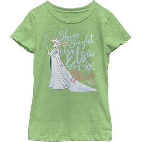 Disney Frozen Birthday Queen Five Girl's Heather Crew Tee