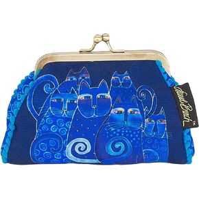 Laurel Burch Coin Purse Indigo Cats, Small