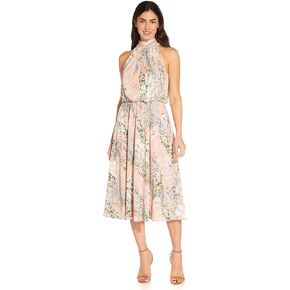 Adrianna Papell Women's Off Shoulder Jacquard Ballgown