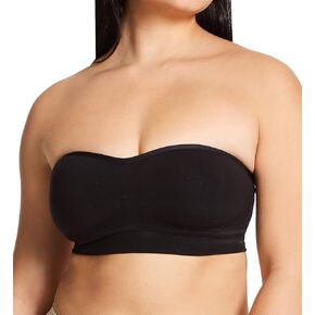 OnGossamer Women's Cabana Cotton Seamless Wireless Strapless Bandeau