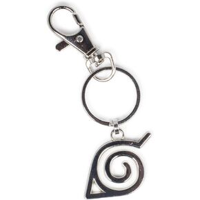 SalesOne LLC Naruto Shippuden Hidden Leaf Village Symbol Enamel Pendant Keychain Bracelet | Cute Anime Key Ring Accessories with Purse Charm for Handbag, Wallet, Phone | Toynk Exclusive