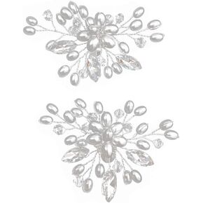 BESTOYARD Crystal Shoe Buckles Clip on Shoe Ornaments Shoe pins DIY Shoe Accessories for Wedding Bride Women