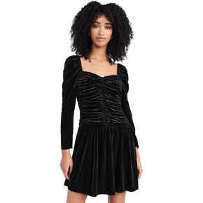 Shoshanna Women's Mari Jet Stretch Velvet Mini Dress