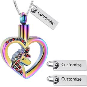 Oinsi Unicorn Cremation Jewelry For Ashes Of Loved One Keepsake Memorial Urn Necklace Pendant Women Girls Fashion Jewelry