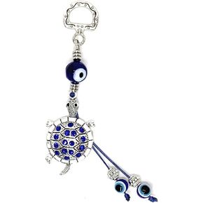 برافو تيم سلحفاة معلقة على شكل عين زرقاء للحماية والمباركة، قلادة زينة للسيارة والمنزل والمكتب، مع كريستالات حجر الراين لجلب الحظ السعيد والمباركة، هدية رائعة in Kuwait