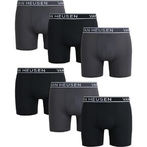 Van Heusen Men's Active Underwear - 6 Pack Sport Soft Performance Boxer Briefs (S-XL)