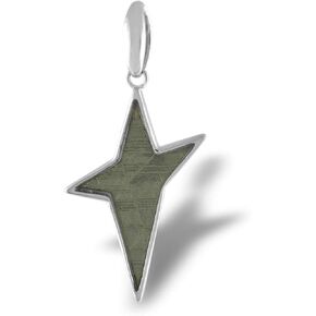 Starborn Creations Sterling Silver Muonionalusta Meteorite Star Pendant