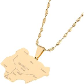 Nigeria Map Pendant Necklaces Country Maps Africa Nigerians Maps Jewelry