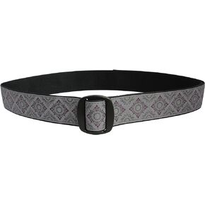 Bison Designs Women's Manzo Belt with Anodized Aluminum Buckle, Grey, Medium/38-Inch