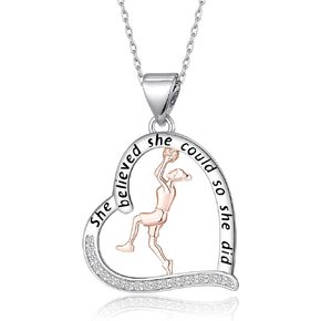 Tennis/Basketball/Baseball/Basketball/Soccer/Volleyball Necklace for Women Sport Inspirational Jewelry Gifts for Women Men