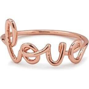 Pura Vida Rose Gold Plated Love Wire Wrap Ring - Brass Base Band, Stylish Design - Size 5-9