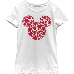 Disney Classic Mickey Animal Ears Girls Short Sleeve Tee Shirt