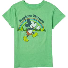 Junk Food Girl's Disney Mickey Explore Nature T-Shirt (Little Kids/Big Kids)