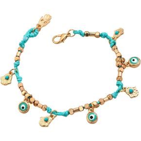 Infinite Memories Good Luck Symbols Eyes Hamsa Hand of Miriam Fatima Lucky Protective Bracelets For Women Girls