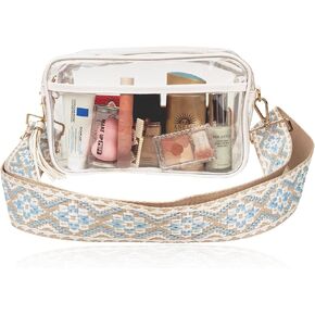 حقائب XSUIOY الشفافة المعتمدة مع أشرطة الجيتار، حقيبة ظهر شفافة للمناسبات الرياضية in Kuwait