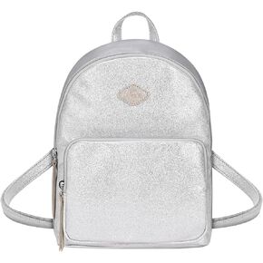 GM LIKKIE Glitter Fashion Backpack, Sequin Small Backpack, Mini Backpack for Women (Silver)