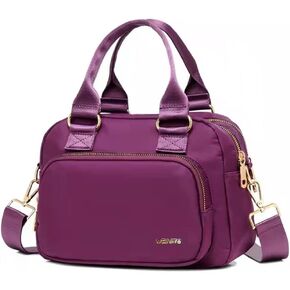 OPXTO Nylon Shoulder Handbags for Women, Waterproof Multi Lightweight Pocket Purses and Cross-body Bags.