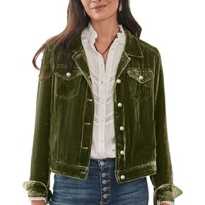 Women's Solid Color Long Sleeve Velvet Jacket Fashion Casual Buckle Short Coat With Pocket