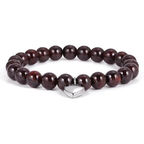 Birthstone Bracelet Natural Stone Healing Relaxation Chakra Bracelet Encouragement Gifts for Women,Thank You Beaded Bracelets,Heart Charm Bracelets for Best Friend Birthday Gifts