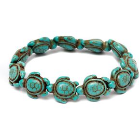 Amy & Annette Turquoise Handmade Sea Turtles Bracelet - Great Gift Idea for Every Occasion Size - (7 inches)