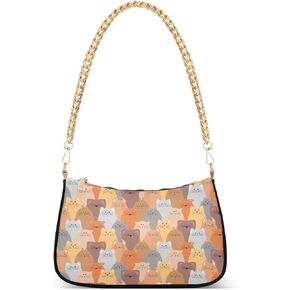 Cat Shoulder Purses for Women,Cat Shoulder Bag Purse Womens Crescent Crossbody Bag