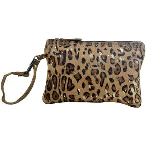 Myra Bag Slick Cowhide Pouch Upcycled Cowhide & Leather S-2827