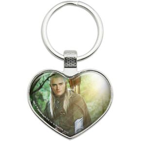 GRAPHICS & MORE THE LORD OF THE RINGS Legolas Character Keychain Heart Love Metal Key Chain Ring