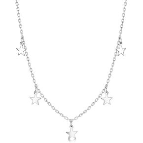 925 Sterling Silver Stars Choker Necklace | Short Necklace For Woman | Dainty Star pendants Necklace | Hypoallergenic Sterling Silver | Adjustable 32cm+5cm in Saudi Arabia