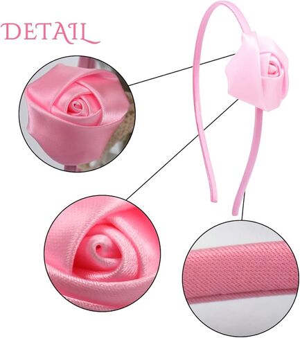 عصابة رأس لعيد الحب، أربطة شعر وردية حمراء للنساء، عصابة رأس رائعة ورومانسية لعيد الحب لإضافة الحلاوة إلى إكسسوارات شعر حبيبك in Kuwait