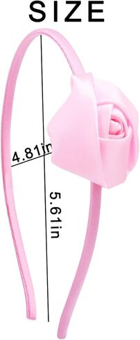 عصابة رأس لعيد الحب، أربطة شعر وردية حمراء للنساء، عصابة رأس رائعة ورومانسية لعيد الحب لإضافة الحلاوة إلى إكسسوارات شعر حبيبك in Kuwait