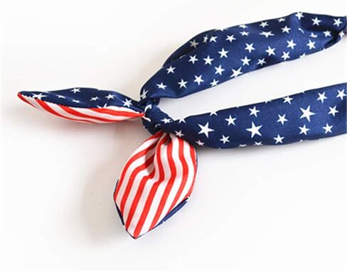 Women Elastic Flag Headband with Bow Hair Band for 4th of July Headbands Head Wrap Hair Accessories TS2020 (Baby + Adult Rabbit) in Kuwait