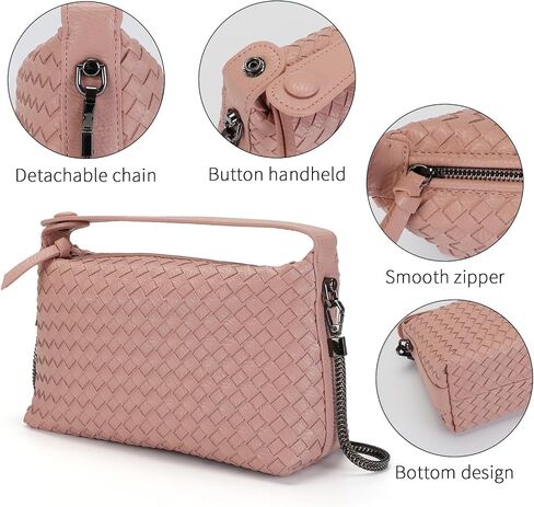 MAXWISE Woven Crossbody Bags for Women,Fashion Leather Lightweight Handbags Shoulder Bag Phone Purse Ladies Messenger Bag in Saudi Arabia