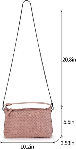 MAXWISE Woven Crossbody Bags for Women,Fashion Leather Lightweight Handbags Shoulder Bag Phone Purse Ladies Messenger Bag in Saudi Arabia