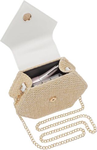Straw Crossbody Bag for Women Cute Shoulder Handbag Summer Beach Bag Purse with Tassel in Saudi Arabia