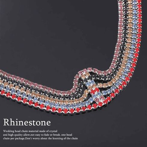 Layered Head Chain Rhinestone Hair Jewelry Elastic Headpiece Wedding Crystal Bridal Prom Costume Headband for Women and Girls in Saudi Arabia