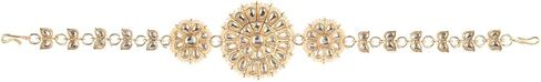 Efulgenz Indian Head Chain Hair Accessories Women's Bohemian Floral Crystal Faux Pearl Rhinestone Wedding Headband Bridal Headpiece Crystal Bollywood Sheeshphool Mathapatti Party Hair Accessories for in Saudi Arabia
