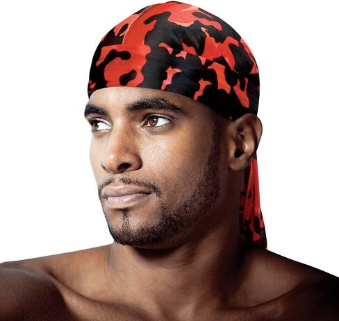 Silky Durag Royal Silky Collection Ultra Stretch Green and White Camo in Saudi Arabia