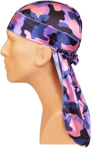 Silky Durag Royal Silky Collection Ultra Stretch Green and White Camo in Saudi Arabia