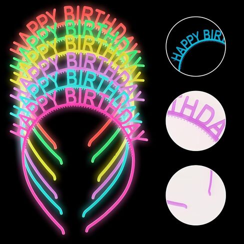 6 Pcs Birthday Headband for Women Candy Color Happy Birthday Headbands with Teeth Birthday Crowns Hard Base Plastic Headbands Plastic Hair Hoops Bands Clasps Party Decoration Crown Hair Holder in Kuwait