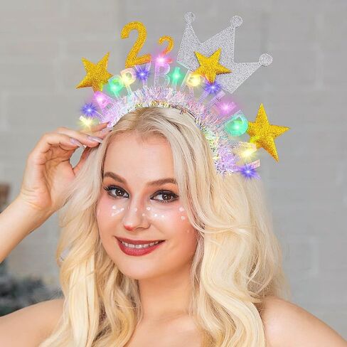 DRESBE Light Up Birthday Headband LED Happy Birthday Headbands 22nd Birthday Party Favors Hair Accessories for Women in Saudi Arabia