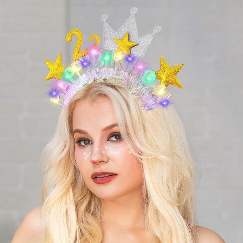 DRESBE Light Up Birthday Headband LED Happy Birthday Headbands 22nd Birthday Party Favors Hair Accessories for Women in Saudi Arabia