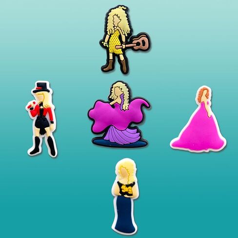 20PCS Singer Shoe Charms Fits for Croc Clog Sandals Shoes Decoration, Fashion Singer Accessories Charms for Girl Women Party Favor Gifts in Kuwait