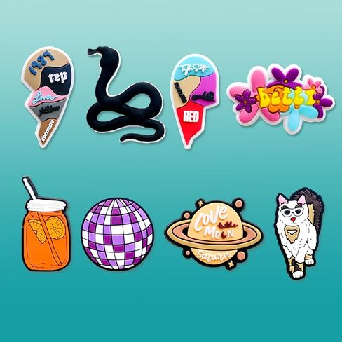 20PCS Singer Shoe Charms Fits for Croc Clog Sandals Shoes Decoration, Fashion Singer Accessories Charms for Girl Women Party Favor Gifts in Kuwait