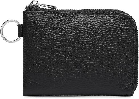 Bagwise المرأة عملة محفظة كيرينغ حامل عملة الحقيبة الصغيرة محفظة جلد طبيعي حامل بطاقة الائتمان حامل عملة معدنية لتغيير محفظة السيارة حامل عملات معدنية للرجال النساء (أسود) in Kuwait