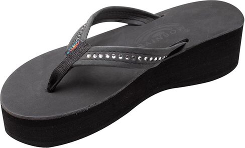 صنادل قوس قزح للنساء من ست طبقات من الجلد - حزام 3/4 بوصة مع كريستالات سواروفسكي® in Kuwait