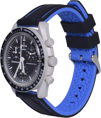 uEmoh Watch Band for Moonswatch Watch,Soft Silicone Strap for Omega X Swatch Moonswatch Speedmaster 20mm Watch, Quick Release Watch Replacement Strap Men Women in Saudi Arabia